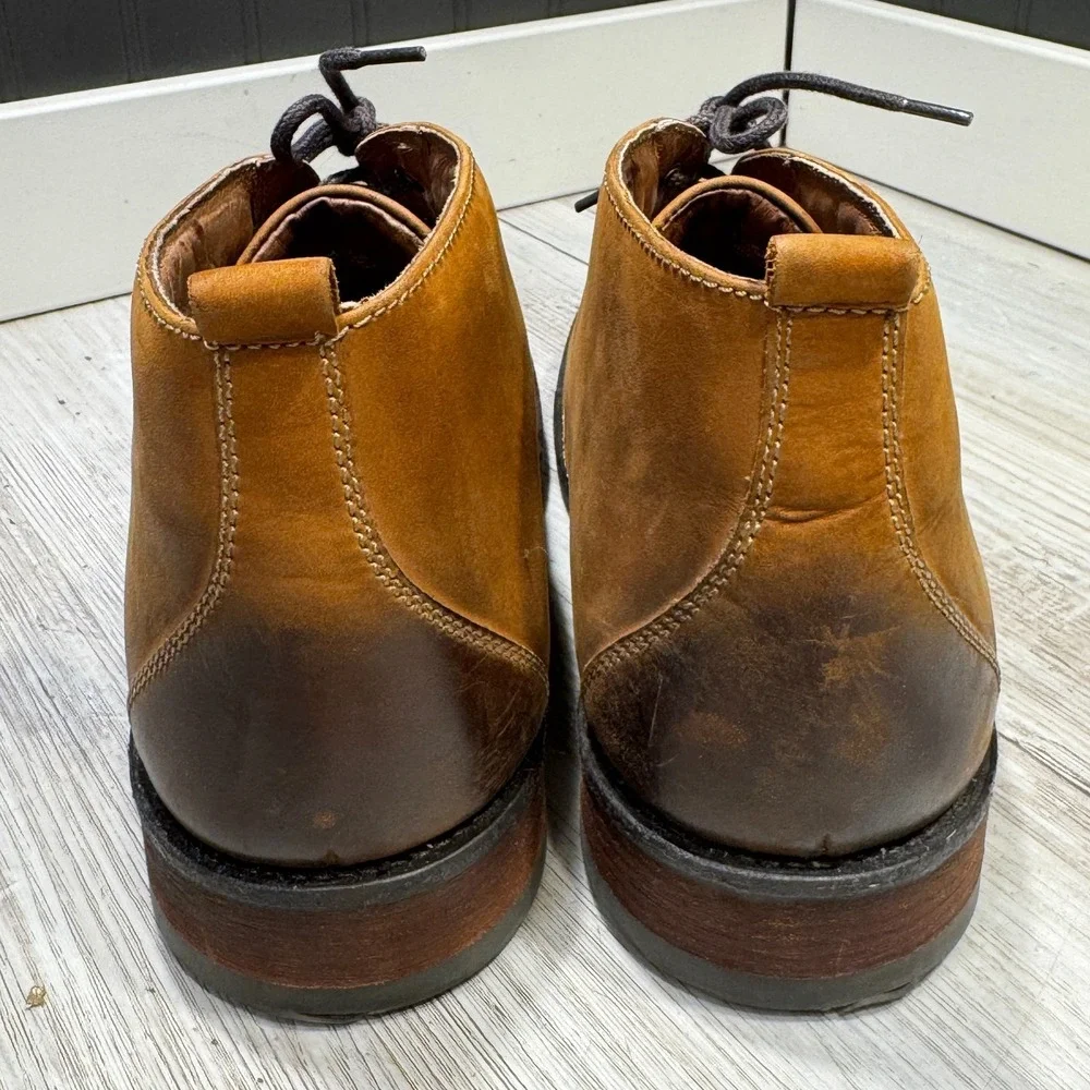 CLARKS Mens Boots Mid Brown Leather Size 12M 34108